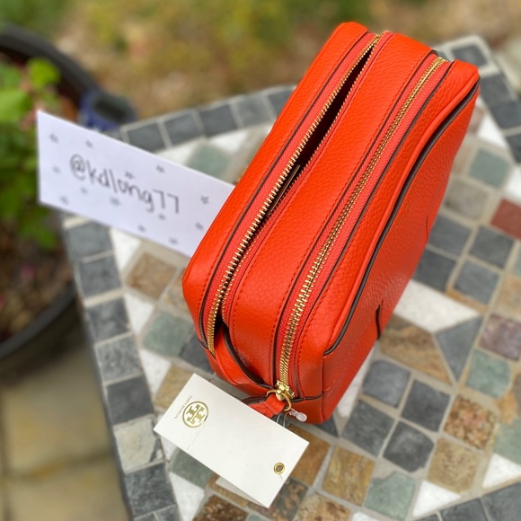 Tory Burch Block T Pebbled Leather Crossbody Bag - Picture 5 of 16